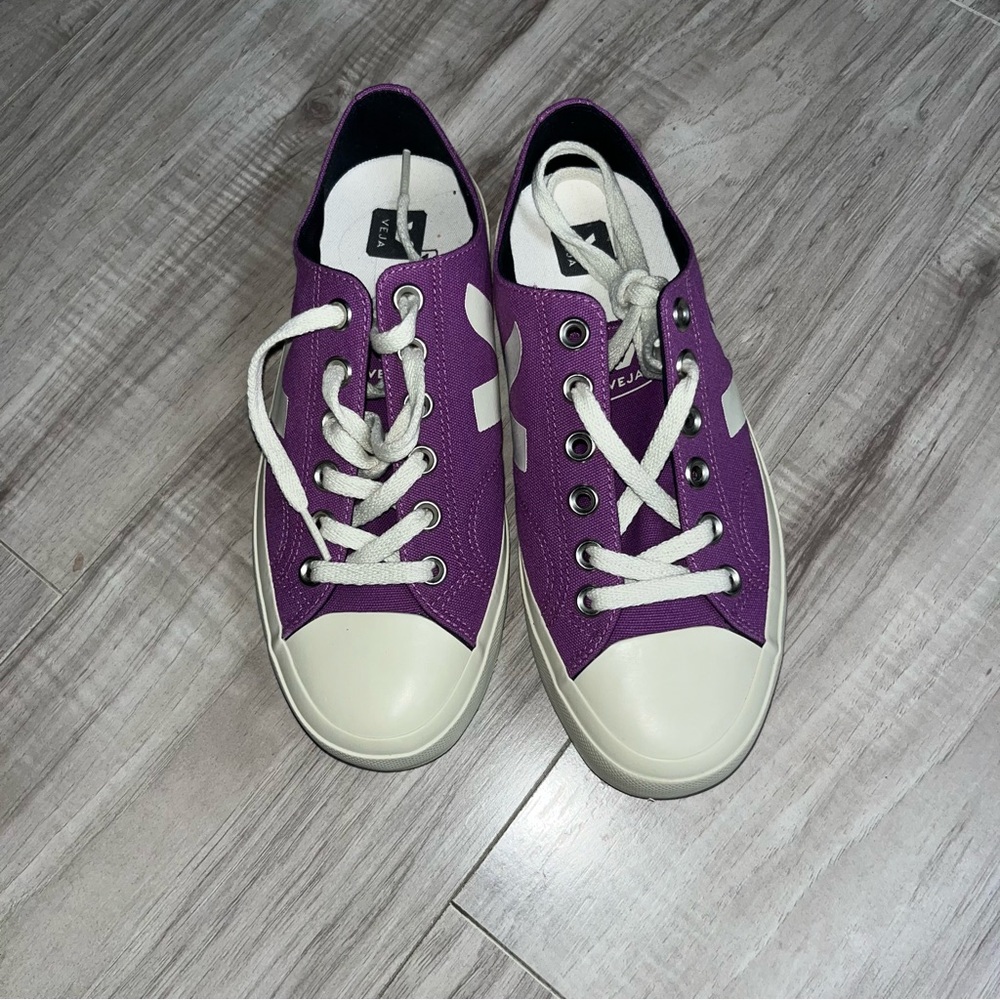 Veja Wata II Low Violet Purple Canvas Sneakers Casual Shoe Womens Size 8